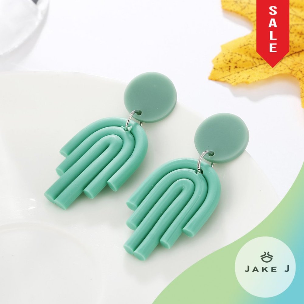 🍑Women Dangle Earrings Geometric Aqua Desert Vibes